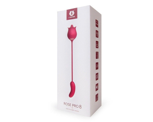 Заказать Розовый вибромассажер Rose Pro 8