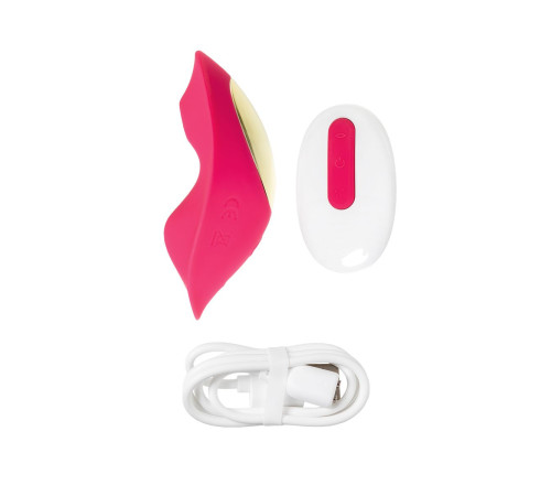 Розовый вкладыш в трусики с вакуум-волновой стимуляцией JOS Pimpit