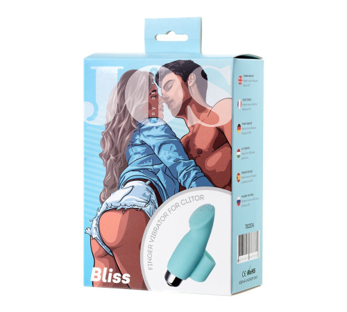 Мятная вибронасадка на палец для клиторальной стимуляции JOS BLISS - 9 см.