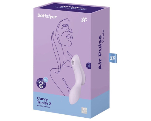 Заказать Сиреневый вибромассажер с вакуумной стимуляцией Curvy Trinity 2