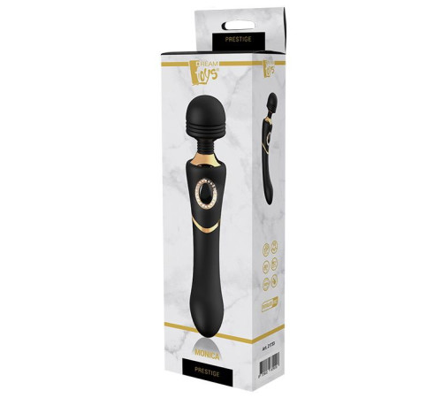 Черный жезловый вибратор MONICA - 24,1 см.