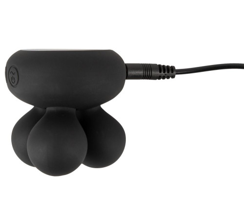 Черный мини-массажер с подогревом Cupa Warming