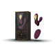 Фиолетовый вибромассажёр в трусики Aya с насадкой и пультом ДУ