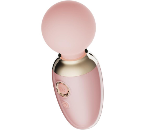 Нежно-розовый мини-вибратор с функцией нагрева Ava