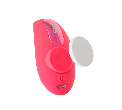 Розовый вибровкладыш в трусики с вакуум-волновой стимуляцией Xiari