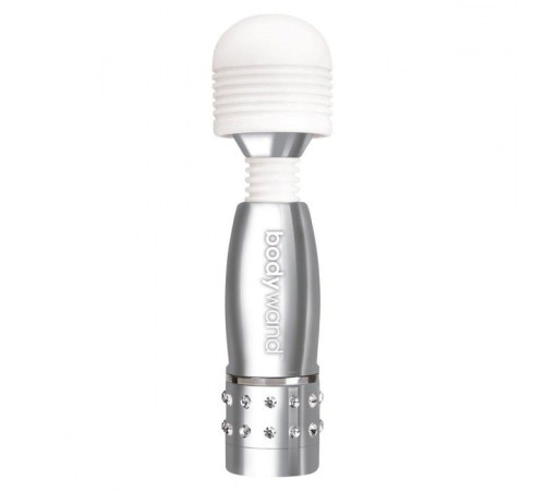 Серебристый жезловый мини-вибратор с кристаллами Mini Massager Silver Edition Серебристый жезловый мини-вибратор с кристаллами Mini Massager Silver Edition