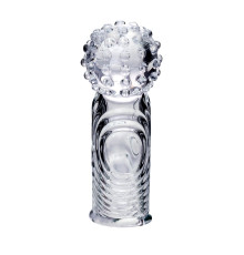 Прозрачная рельефная насадка на палец Ricol - 8 см.