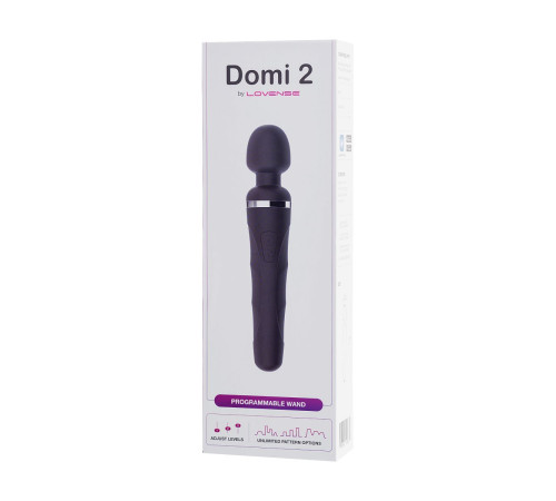 Черный вибромассажер Lovense Domi 2 - 23,3 см.