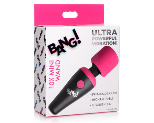 Заказать Розово-черный мини-вибромассажер 10X Vibrating Mini Silicone Wand Заказать Розово-черный мини-вибромассажер 10X Vibrating Mini Silicone Wand