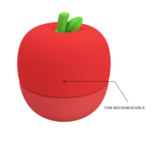 Красный клиторальный стимулятор в форме яблочка Apple Secret