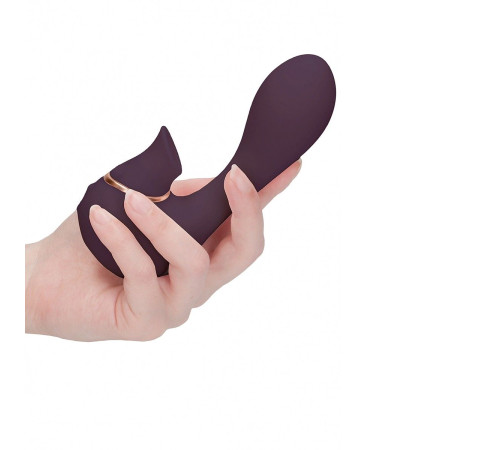 Фиолетовый вакуум-волновой массажер с двойной стимуляцией Irresistible Mythical