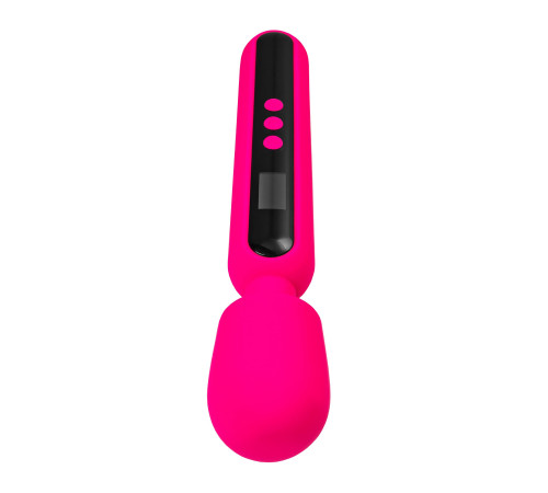 Ярко-розовый wand-вибратор Mashr - 23,5 см.