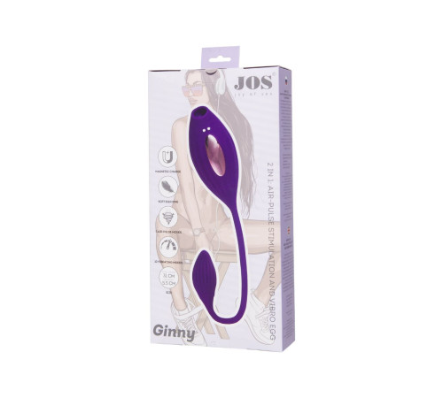 Фиолетовый вакуумный стимулятор клитора Ginny с виброяйцом
