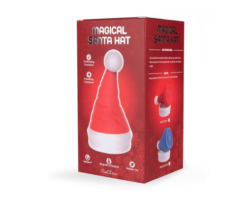 Заказать Красный вибростимулятор в форме колпака Magical Santa Hat