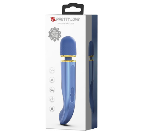Синий wand-вибромассажер Colorful Massager - 24 см. Синий wand-вибромассажер Colorful Massager - 24 см.