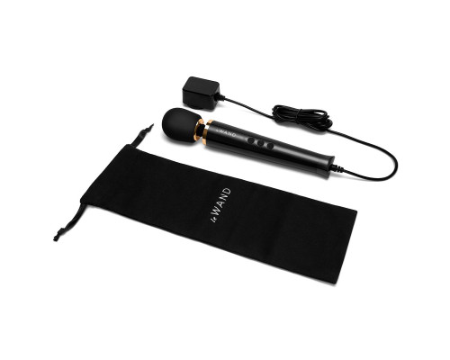 Заказать Черный проводной вибратор Le Wand Petite Vibrating Massager - 25 см.