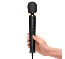 Черный проводной вибратор Le Wand Petite Vibrating Massager - 25 см.