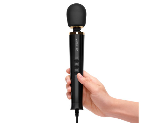 Заказать Черный проводной вибратор Le Wand Petite Vibrating Massager - 25 см.