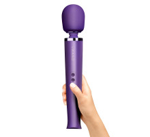 Фиолетовый вибратор Le Wand Rechargeable Vibrating Massager - 34 см.