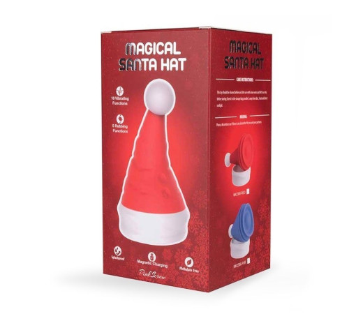 Сиреневый вибростимулятор в форме колпака Magical Santa Hat