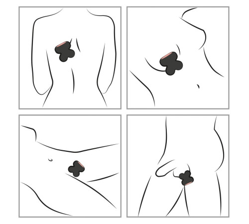 Черный мини-массажер с подогревом Cupa Warming
