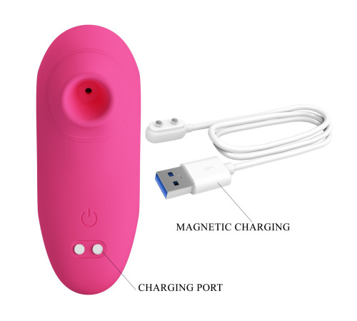 Розовый вакуумный клиторальный массажер Arila