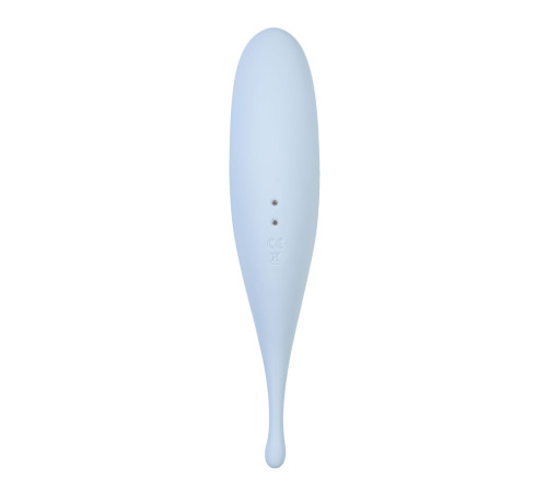 Голубой вакуум-волновой стимулятор клитора Satisfyer Twirling Pro