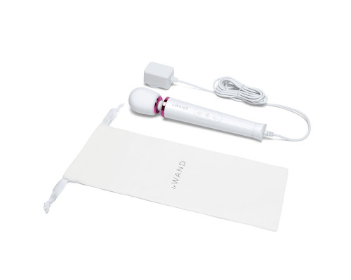 Заказать Белый проводной вибратор Le Wand Petite Vibrating Massager - 25 см.