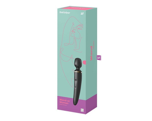 Заказать Черный вибратор Satisfyer Wand-er Woman