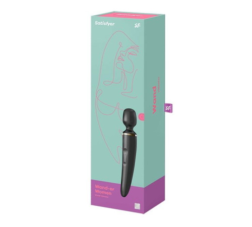 Черный вибратор Satisfyer Wand-er Woman Черный вибратор Satisfyer Wand-er Woman