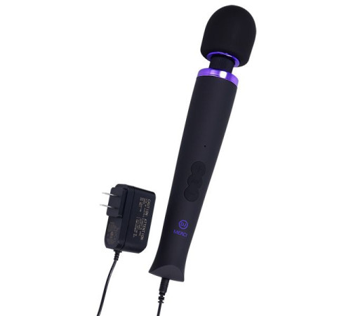 Черный жезловый вибромассажёр Merci Power Wand