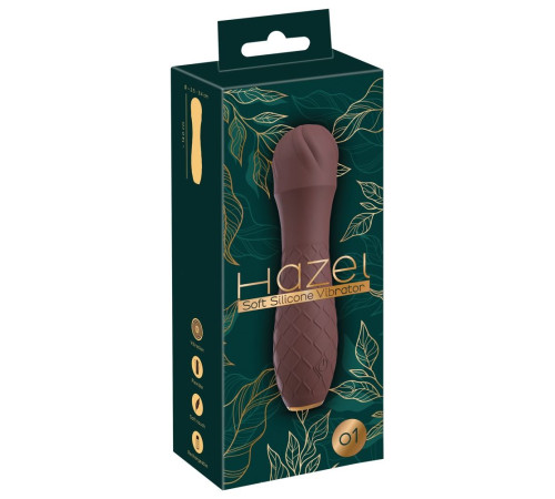 Коричневый вибратор-жезл Hazel 01 - 14 см. Коричневый вибратор-жезл Hazel 01 - 14 см.