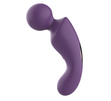 Фиолетовый изогнутый wand-вибратор