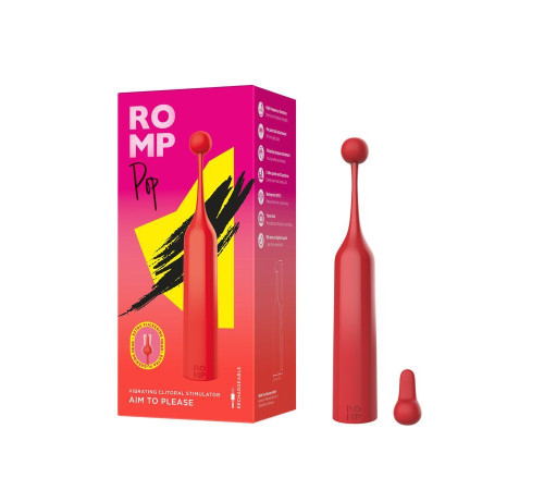 Красный клиторальный стимулятор Romp Pop Красный клиторальный стимулятор Romp Pop