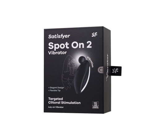 Черный вибростимулятор клитора Satisfyer Spot On 2