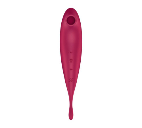 Малиновый вибромассажер Twirling Pro+