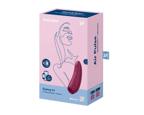 Заказать Бордовый вакуум-волновой стимулятор Satisfyer Curvy 1+