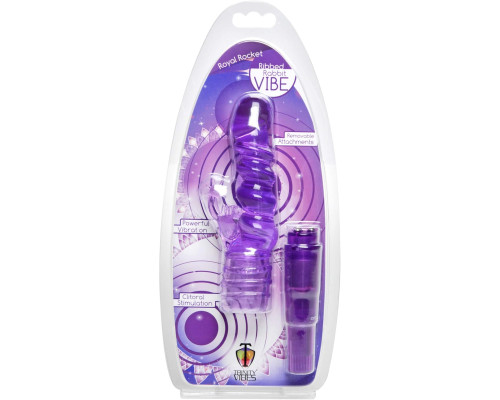 Заказать Фиолетовая виброракета с насадкой-кроликом Ribbed Rabbit Vibrator - 21,6 см. Заказать Фиолетовая виброракета с насадкой-кроликом Ribbed Rabbit Vibrator - 21,6 см.