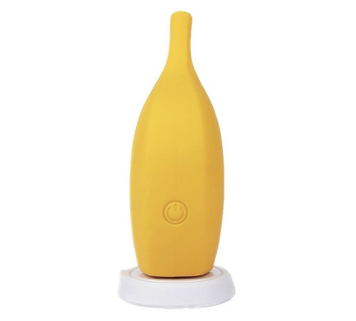 Желтый перезаряжаемый вибратор Ba-banana - 8,2 см.