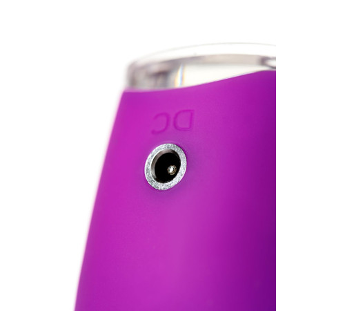 Фиолетовый клиторальный стимулятор с ресничками JOS ALICIA - 15,5 см.