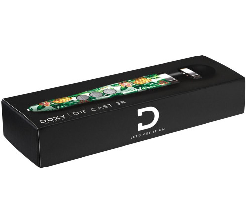 Жезловый вибратор Die Cast 3R с принтом в виде ананасов - 28 см. Жезловый вибратор Die Cast 3R с принтом в виде ананасов - 28 см.