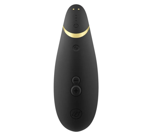Черный клиторальный стимулятор Womanizer Premium 2