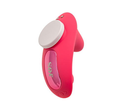 Розовый вибровкладыш в трусики с вакуум-волновой стимуляцией Xiari