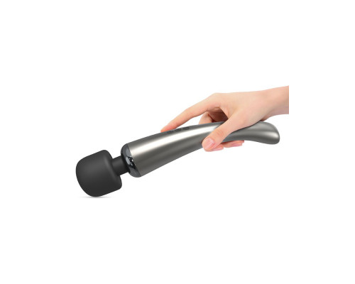 Заказать Черно-серый жезловый вибратор Megawand - 29,5 см.