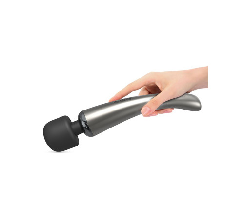 Черно-серый жезловый вибратор Megawand - 29,5 см.