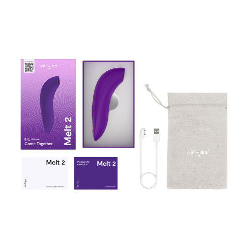 Фиолетовый бесконтактный клиторальный стимулятор We-Vibe Melt 2