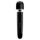 Заказать Черный мощный жезловый вибратор с изогнутой ручкой Charming Massager - 24 см.