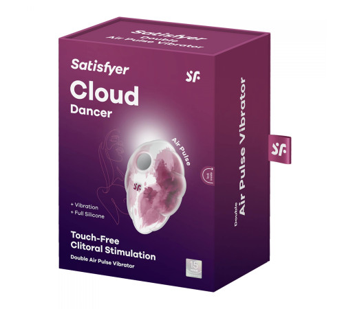 Малиновый вакуум-волновой клиторальный вибростимулятор Cloud Dancer Малиновый вакуум-волновой клиторальный вибростимулятор Cloud Dancer