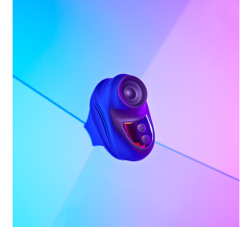 Синий клиторальный стимулятор на палец Kisscool