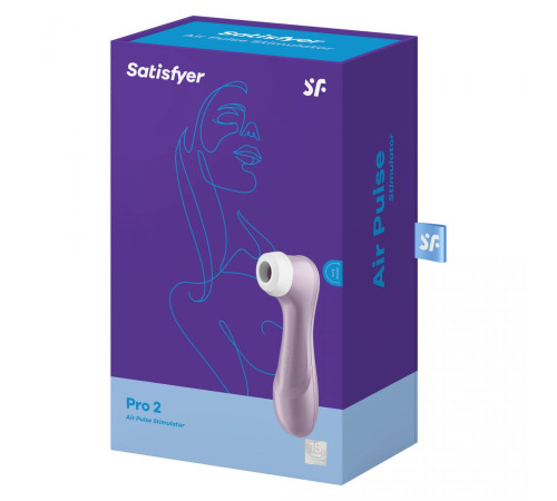 Сиреневый вакуум-волновой клиторальный стимулятор Satisfyer Pro 2